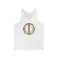 Isa Rune Stillness Graphic Tank Top - Lightweight Jersey Retail Fit - Unisex White