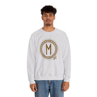 Ehwaz Divine Twins Rune Sweatshirt - Heavy Blend Fleece Crewneck - Unisex White