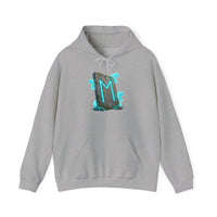 Norse Ehwaz Rune Spirit Horses Hoodie - Heavy Blend Fleece Pullover - Unisex White