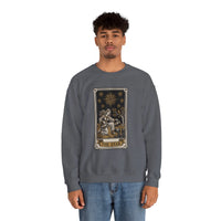 The Star Tarot Card Sweatshirt - 50/50 Cotton Polyester Crewneck - Unisex White