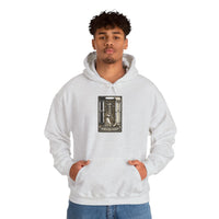 High Priestess Tarot Card Hoodie - Heavy Blend Fleece Pullover - Unisex White