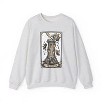 The Tower Tarot Card Sweatshirt - Heavy Blend Fleece Crewneck - Unisex White