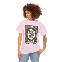 The World Tarot Card Graphic T-Shirt - Heavy Cotton Classic Fit Tee - Unisex White