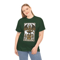 The Devil Tarot Card Graphic T-Shirt - Heavy Cotton Classic Fit Tee - Unisex White