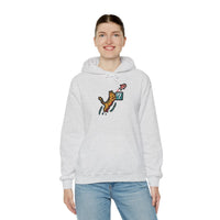 Power Up 8-Bit Pixel Gaming Cats Hoodie - Heavy Blend Fleece Pullover - Unisex White