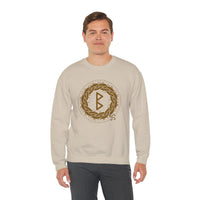Berkana Earth Mother Rune Sweatshirt - Midweight Cotton Blend Fleece - Unisex White