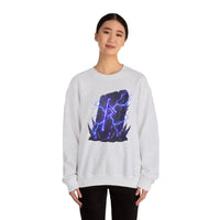 Thurisaz Thorn Rune Graphic Sweatshirt - Heavy Blend Crewneck Fleece - Unisex White