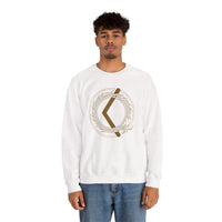 Kenaz Rune Creative Fire Sweatshirt - Heavy Cotton Blend Crewneck - Unisex Off White