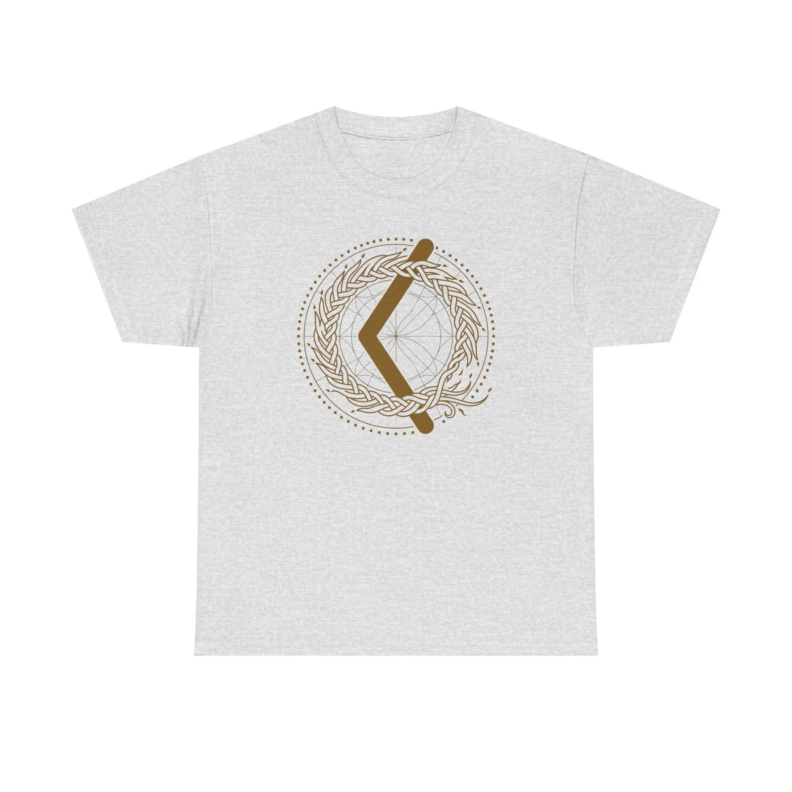 Kenaz Rune Creative Fire T-Shirt - Heavyweight Cotton Tee - Unisex White