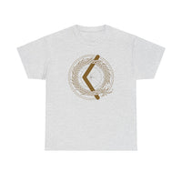 Kenaz Rune Creative Fire T-Shirt - Heavyweight Cotton Tee - Unisex White