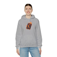 Kenaz Rune Torch Flame Hoodie - Soft Fleece Pullover Hoodie - Unisex White