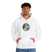Nauthiz Rune Necessity Graphic Hoodie - Soft Cotton-Poly Fleece Pullover - Unisex White