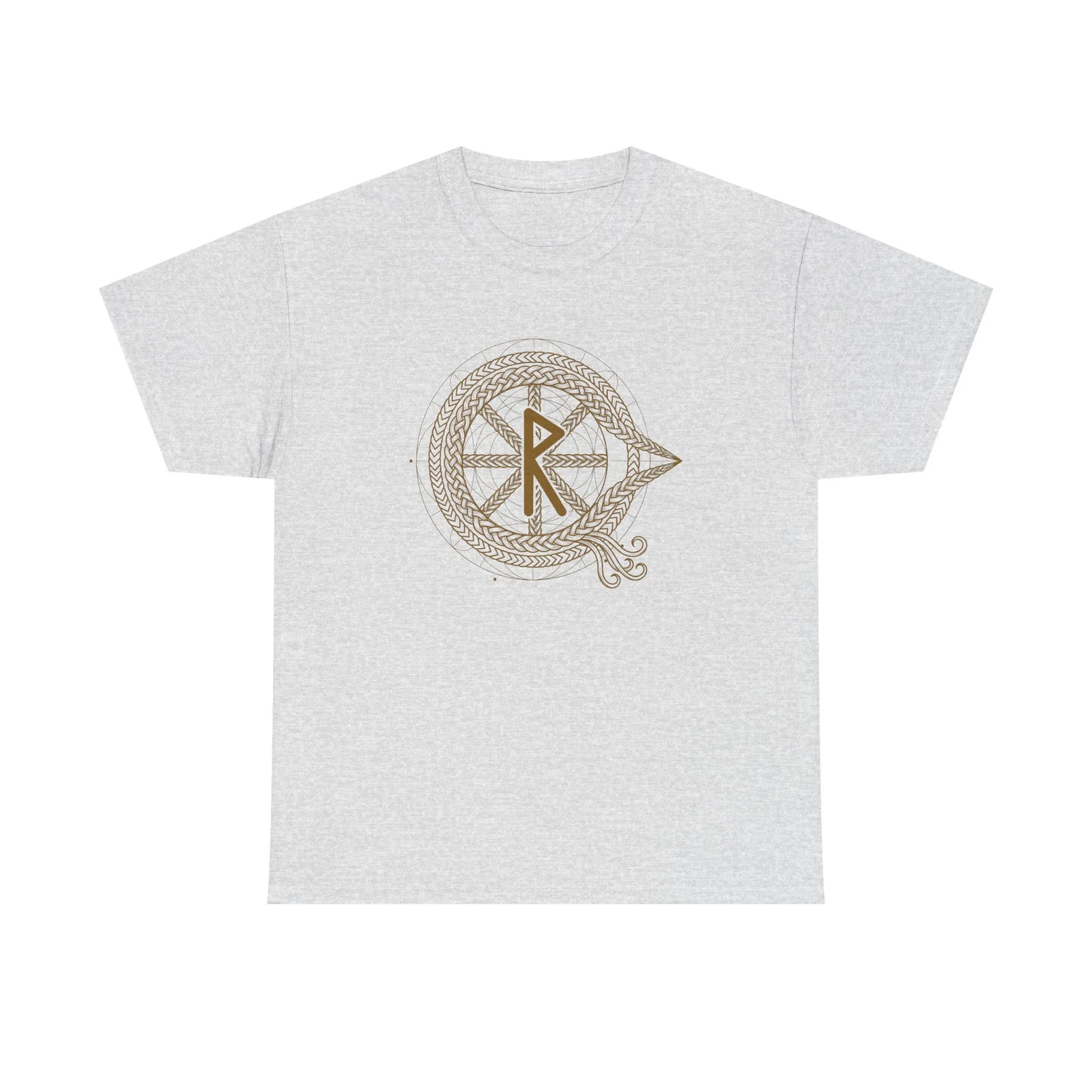 Raido Journey Rune Graphic T-Shirt - Heavy Cotton Classic Fit Tee - Unisex White