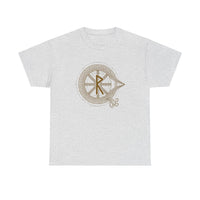 Raido Journey Rune Graphic T-Shirt - Heavy Cotton Classic Fit Tee - Unisex White