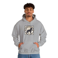 Howl Sacred Geometry Spirit Dogs Hoodie - Soft Cotton Blend Pullover - Unisex White
