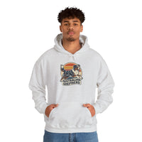 Australian Shepherd Retro 70s Sunset Hoodie - Heavy Blend Fleece Pullover - Unisex White