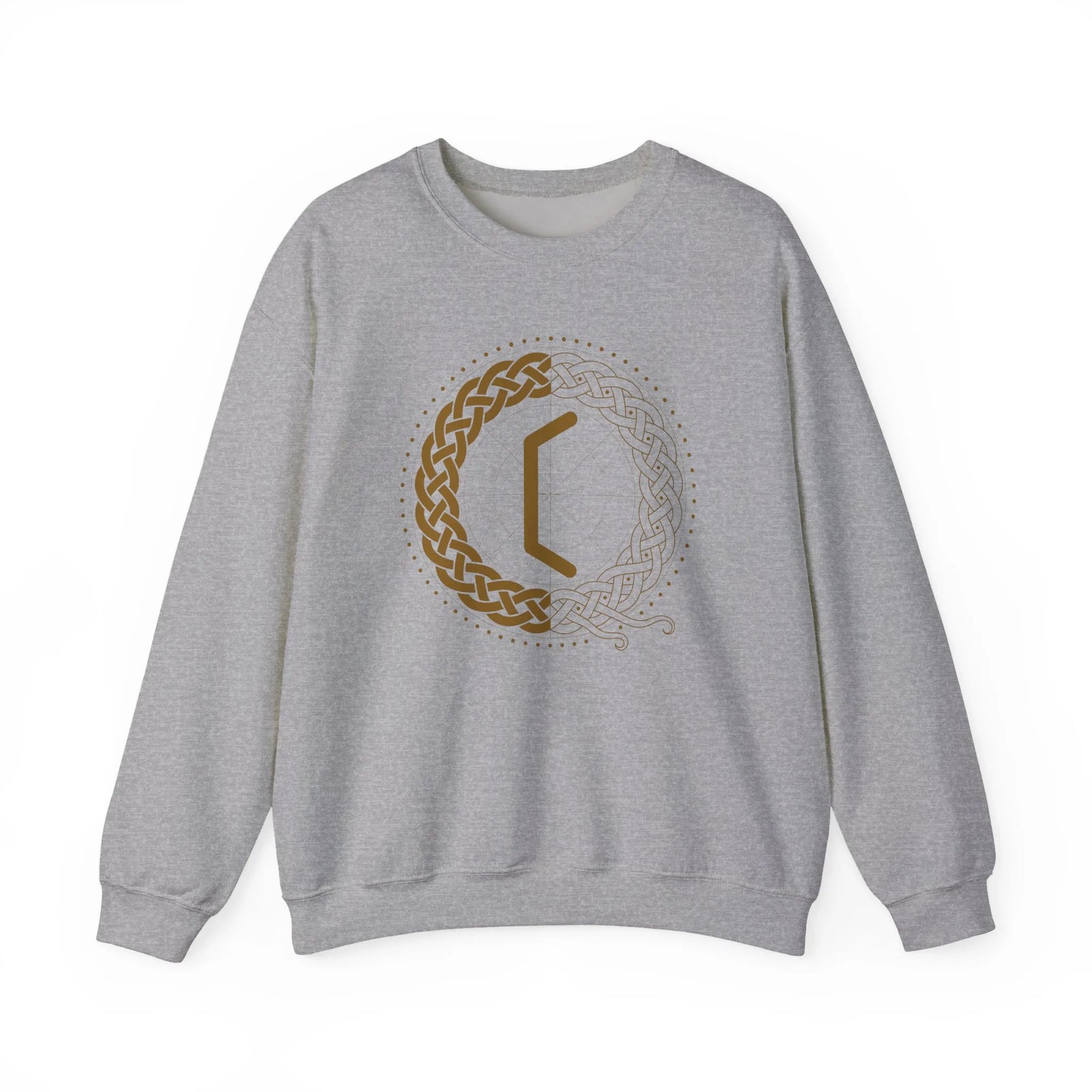 Perthro Rune Norse Mythology Sweatshirt - Heavy Blend Fleece Crewneck - Unisex White