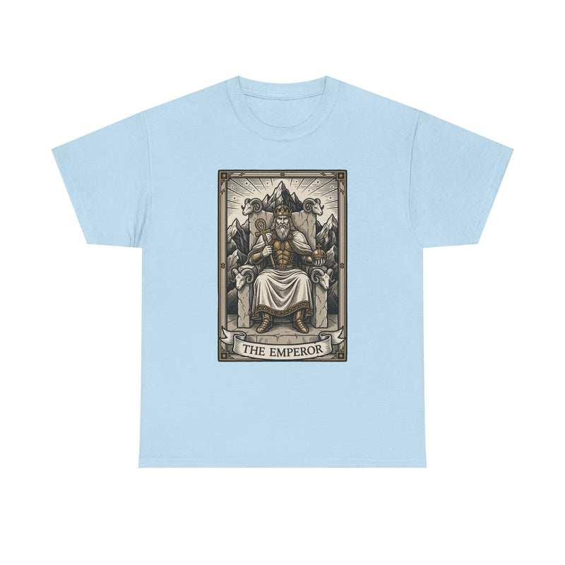 The Emperor Tarot Card T-Shirt - Heavy Cotton Classic Fit - Unisex White