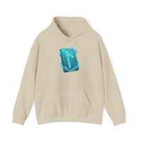Laguz Water Rune Graphic Hoodie - Soft Fleece Blend Pullover - Unisex White