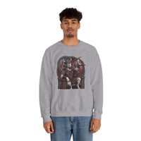 Viking Berserker Dogs Graphic Sweatshirt - Medium Weight Cotton Poly Crewneck - Unisex White