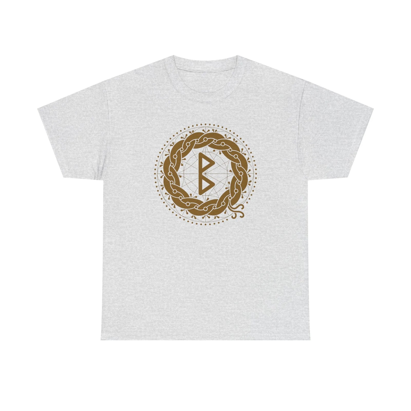 Berkana Rune Earth Mother T-Shirt - Heavyweight Cotton Classic Fit Tee - Unisex White