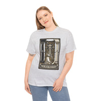 The High Priestess Tarot Card T-Shirt - Heavy Cotton Classic Fit Tee - Unisex White