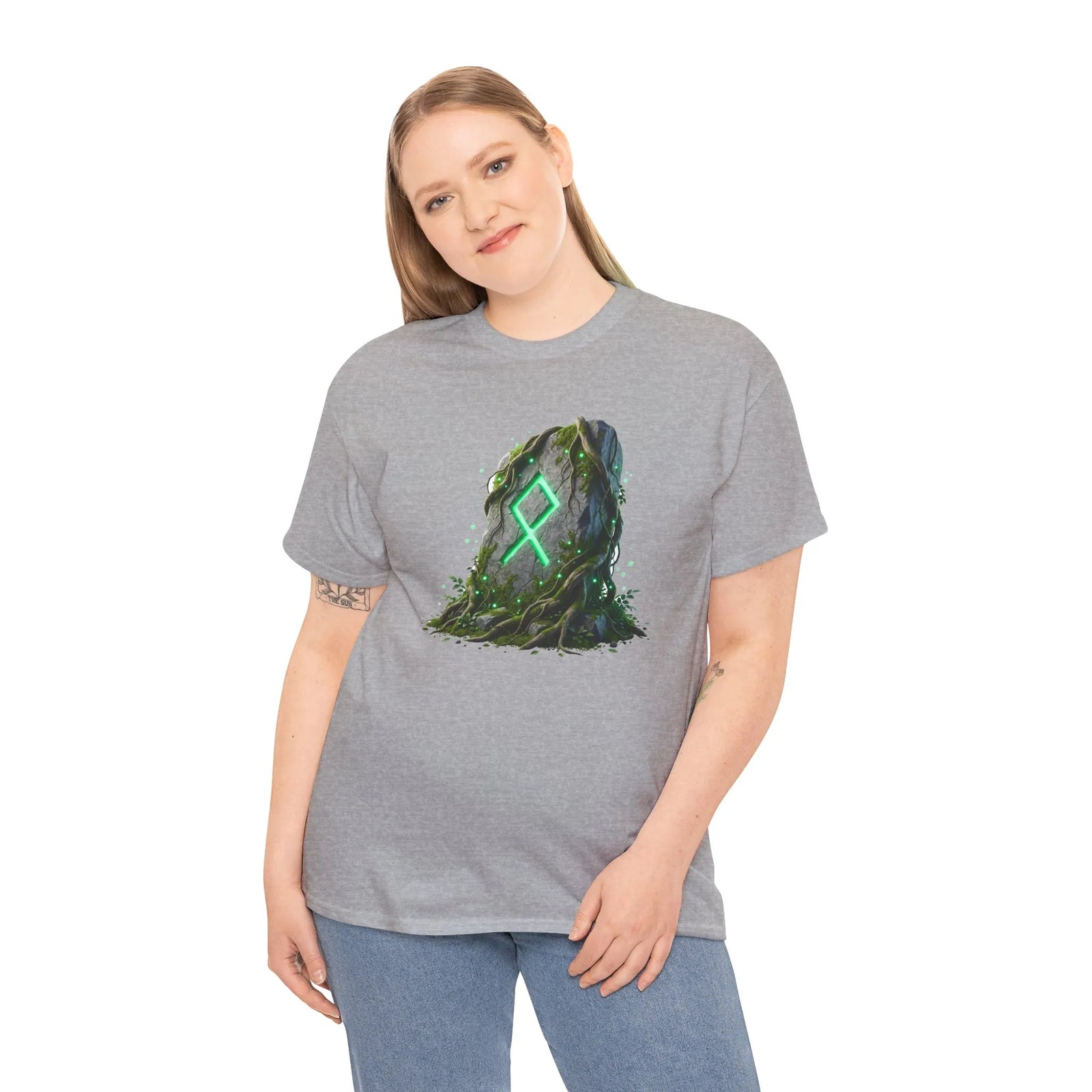 Othala Rune Ancestral Home T-Shirt - Heavy Cotton Classic Fit Tee - Unisex White