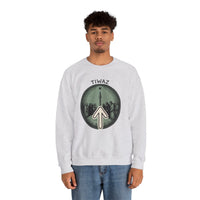 Tiwaz Rune Justice Judgment Sweatshirt - Heavy Blend Fleece Crewneck - Unisex Ash Gray