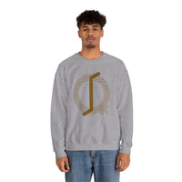 Eihwaz Yew Rune Symbol Sweatshirt - Heavy Blend Fleece Crewneck - Unisex Ash