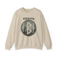 Berkana Rune Earth Mother Sweatshirt - Heavy Blend Cotton-Poly Crewneck - Unisex White