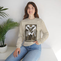 The Lovers Tarot Card Sweatshirt - Heavy Blend Fleece Crewneck - Unisex White