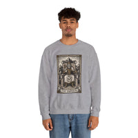 The Emperor Tarot Card Sweatshirt - Soft Durable Fleece Crewneck - Unisex White