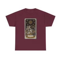 Tarot The Star Card Graphic T-Shirt - Heavy Cotton Classic Fit Tee - Unisex Off White