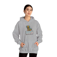 8-Bit Pixel Gaming Dogs Hoodie - Heavyweight Cotton Blend Pullover - Unisex White