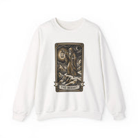 The Hermit Tarot Card Sweatshirt - Heavy Blend Crewneck Fleece - Unisex Off White
