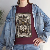 The Emperor Tarot Card T-Shirt - Heavy Cotton Classic Fit - Unisex White