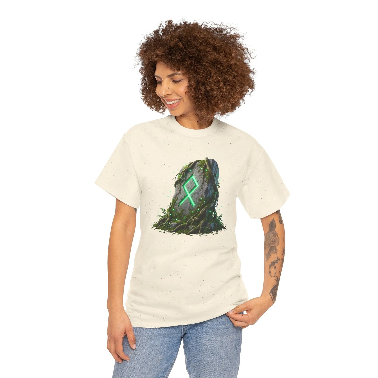 Othala Rune Ancestral Home T-Shirt - Heavy Cotton Classic Fit Tee - Unisex White