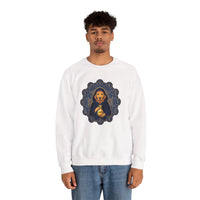 Alchemist Dog Sacred Geometry Spirit Sweatshirt - Heavy Blend Fleece Crewneck - Unisex Ash
