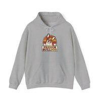 French Bulldog Retro 70s Sunset Hoodie - Medium-Heavy Cotton Poly Blend - Unisex White