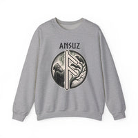 Ansuz Rune Divine Speech Sweatshirt - Heavy Blend Fleece Crewneck - Unisex Off White