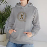 Gebo Rune Norse Graphic Hoodie - Heavy Blend Fleece Pullover - Unisex White