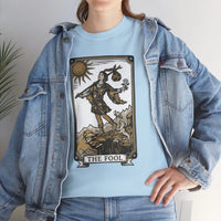 The Fool Tarot Card Graphic T-Shirt - Heavy Cotton Classic Fit Tee - Unisex White