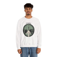 Tiwaz Rune Justice Judgment Sweatshirt - Heavy Blend Fleece Crewneck - Unisex Ash Gray