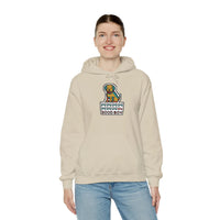 8-Bit Pixel Gaming Dogs Hoodie - Heavyweight Cotton Blend Pullover - Unisex White