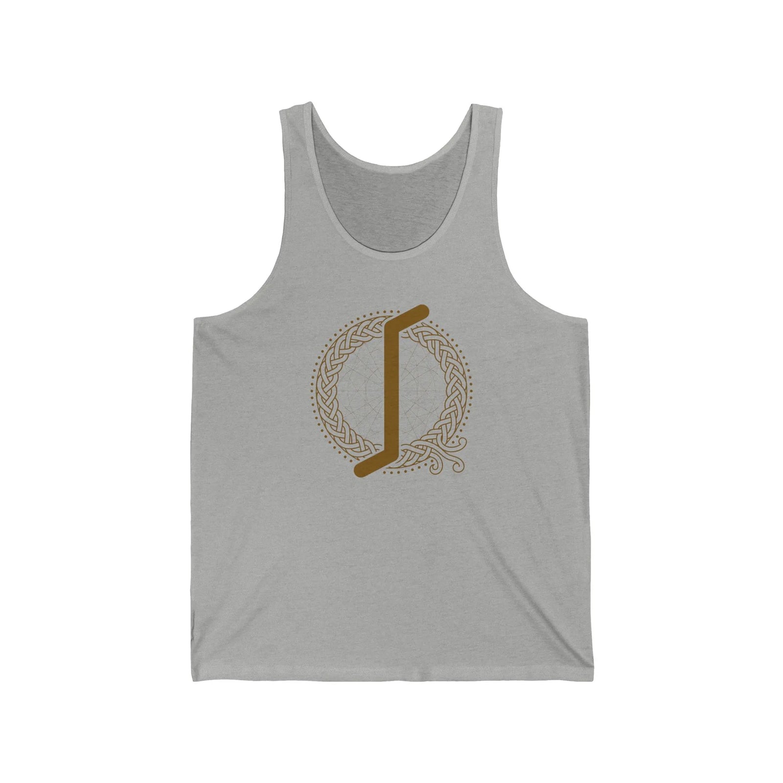 Eihwaz Yggdrasil Rune Tank Top - Lightweight Ring-Spun Cotton - Unisex White