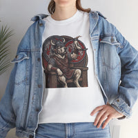 Viking Berserker Dogs Graphic T-Shirt - Heavy Cotton Classic Fit Tee - Unisex White