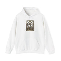 The Lovers Tarot Card Hoodie - Medium-Weight Fleece Pullover - Unisex White