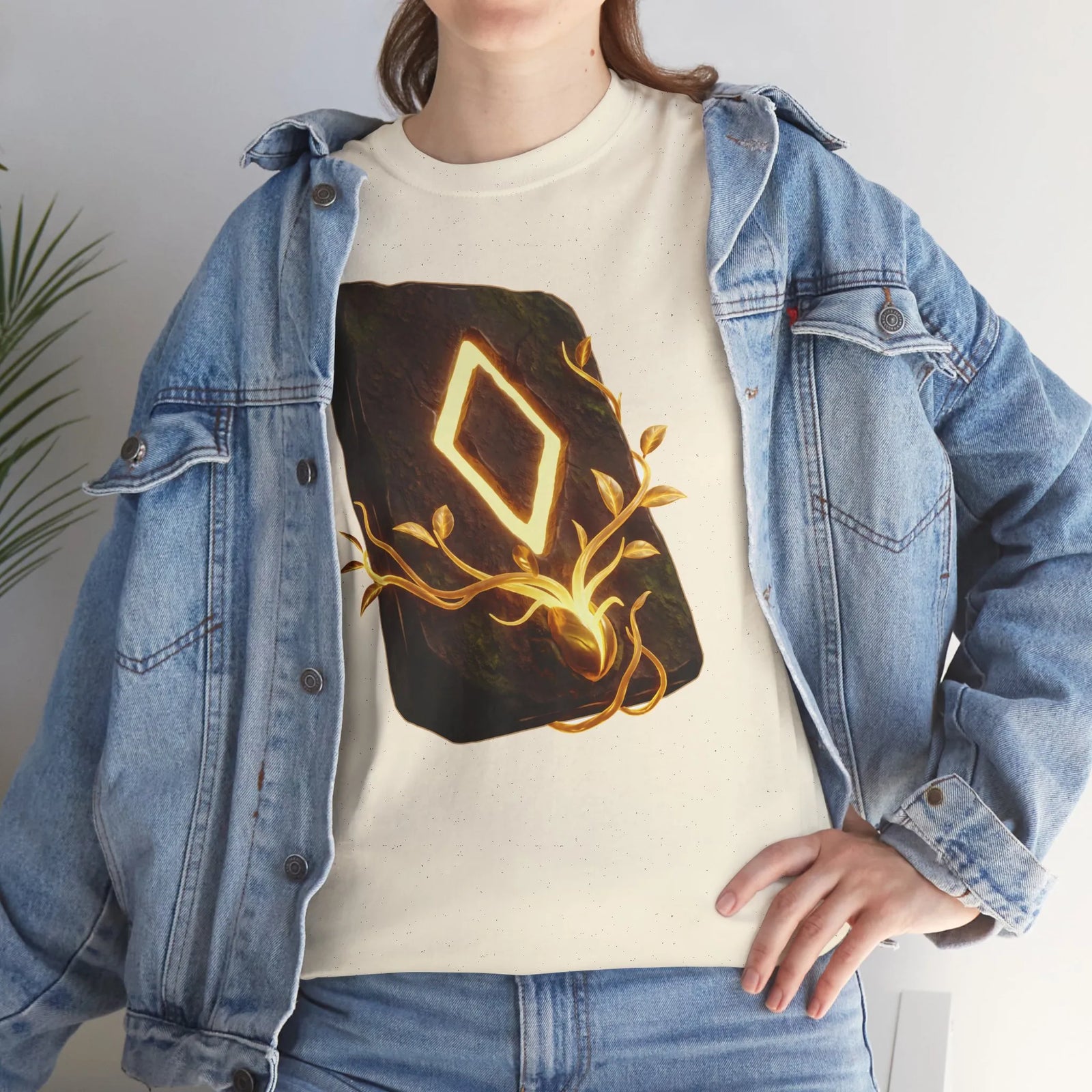 Ingwaz Rune Sacred Seed T-Shirt - Heavy Cotton Classic Fit Tee - Unisex White