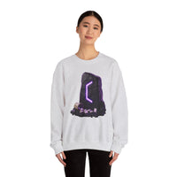 Perthro Rune Mystery Sweatshirt - Durable Cotton Poly Blend Crewneck - Unisex White