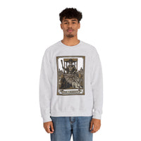 The Chariot Tarot Card Sweatshirt - Heavy Blend Cotton-Poly Crewneck - Unisex White